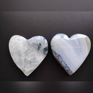 Set Of 2 Heart Crystals